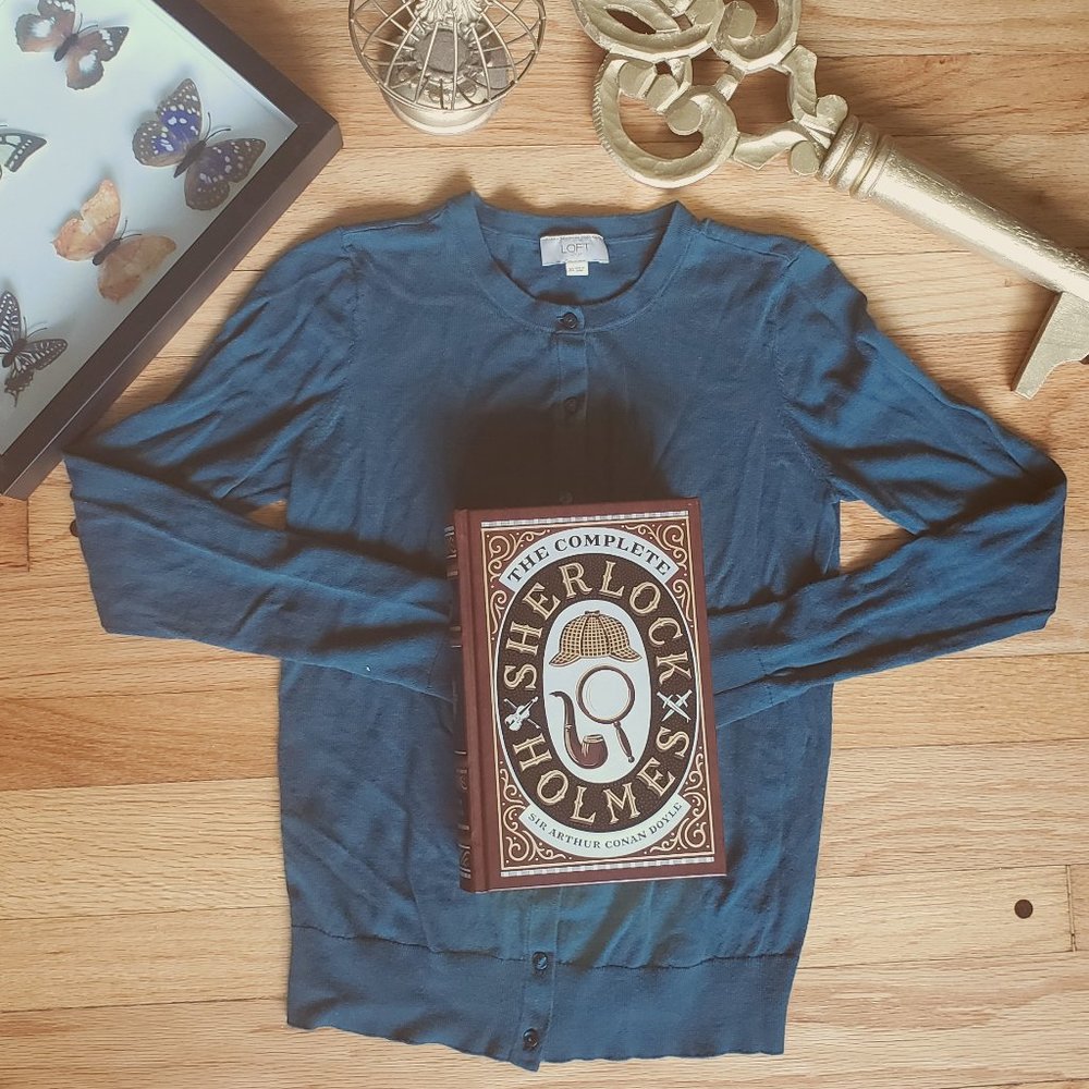Loft Peacock Green 100% Cotton Cardigan